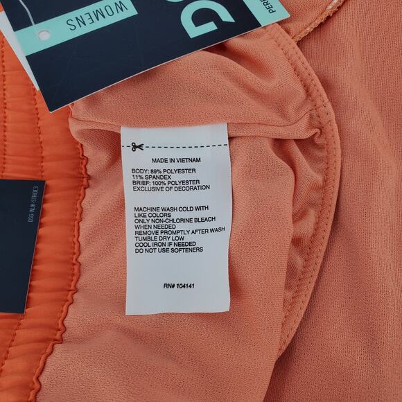 DSG Womens XL Mid Rise Stride Short‎ Brief Lined Fresh Tangerine / Orange New - Picture 5 of 6